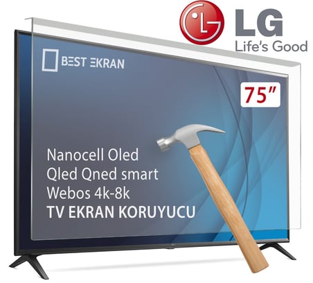 LG NANO 75NU900B6LA TV EKRAN KORUYUCU - LG 75" inç 190 Ekran  4K Nano UHD WEBOS26 KIRILMAZ TV Koruyucu