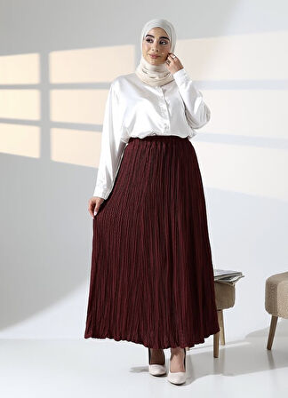 KADIN BELİ LASTİKLİ BEDENLİ MEVSİMLİK ETEK