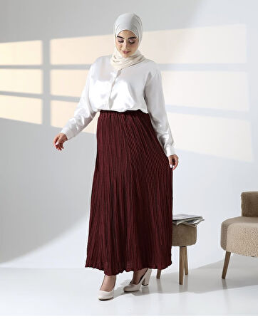 KADIN BELİ LASTİKLİ BEDENLİ MEVSİMLİK ETEK