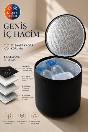 Termos Çanta Isı Yalıtımlı Soğuk Sıcak Tutucu Piknik Kamp Plaj Yiyecek İçecek Taşıma Çantası 20 Litre