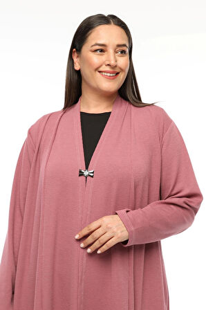Büyük Beden Kadın Yazlık Baharlık Yüksek Kalite Örme Anne Uzun Hırka
