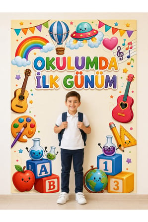 Okulda ilk günün 100x150 cm