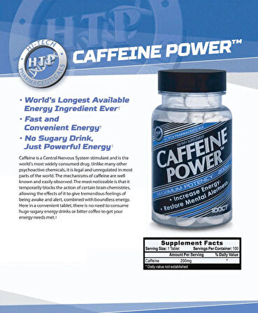 HiTech Caffeine Power 200mg 100 TABLET