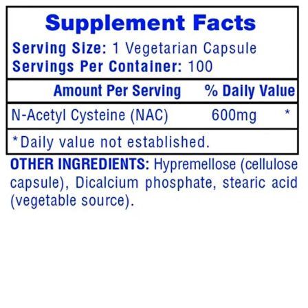 Hitech N-Acetyl Cysteine Nac 600 mg 100ct