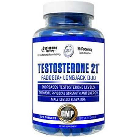 Hitech Testosterone Testo Booster 21 (Fadogia agrestis + Tongkat ali + KSM66 Ashwagandhan. ) 120ct