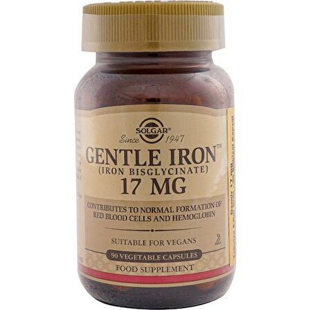 Solgar Gentle Iron 17 Mg 90 Kapsül