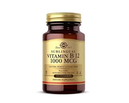 Solgar Vitamin B12 1000 Mcg 100 Dilaltı Tablet-SKT:07/2026
