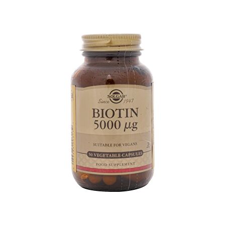 Solgar Biotin 5000 Mcg 50 Kapsül