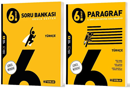 Hız 2026 6. Sınıf Türkçe + Paragraf Soru Bankası Seti 2 Kitap
