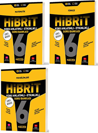 Hız 2026 6. Sınıf Matematik + Türkçe + Fen Hibrit - Konu Seti 3 Kitap