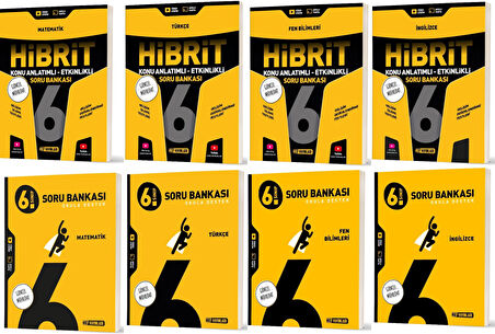 Hız 2026 6. Sınıf Matematik Türkçe Fen İngilizce Soru + Hibrit - Konu Seti 8 Kitap