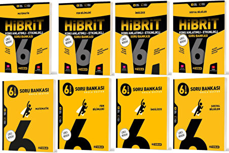 Hız 2026 6. Sınıf Matematik İngilizce Fen Sosyal Soru + Hibrit - Konu Seti 8 Kitap