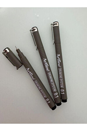 Çizim Kalemi 0.1 MM Siyah (3 adet)