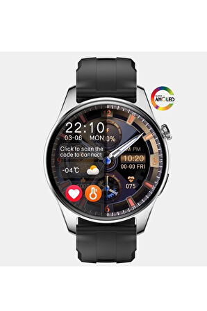 HK4 Hero Classic Series 46 Mm Amoled Ekran GPS/NFC/Arama/Bildirim/Asistan Destekli Akıllı Saat