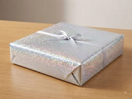 Premium Holografik Hediye Paketleme Kağıdı A4 10'lu | 21x29,7 cm Işıltılı Ambalaj Kağıdı