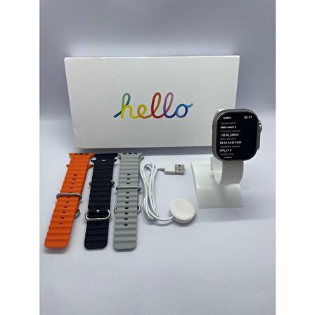 Watch Ultra Hello 3 Akıllı Saat Tüm Telefonlara Uyumlu 