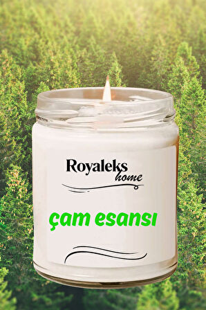 Doğal Özel Seri Kokulu Dekoratif Kavanoz Mum 210 cc - Çam Esansı - RYL