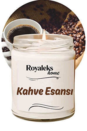 Doğal Özel Seri Kokulu Dekoratif Kavanoz Mum 210 cc - Kahve Kokusu Esansı - RYL