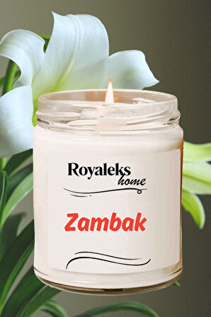 Doğal Özel Seri Kokulu Dekoratif Kavanoz Mum 210 cc - Zambak Esansı - RYL