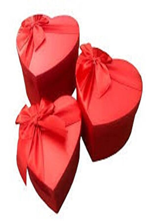 Hediye Kutuları Kalpli 3'lü Set