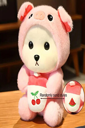 Husky Sevimli Peluş Oyuncak Pembe 30 cm