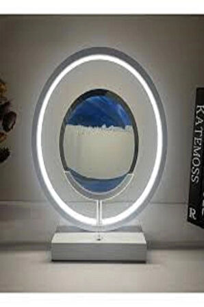 Kum Saati Gece Lambası 7 inc Ev Ofis Dekarasyonu Mavi