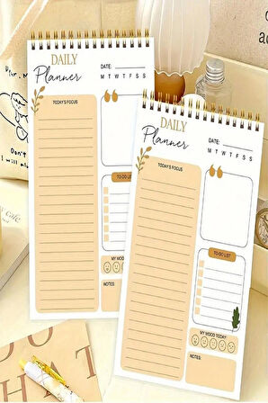 Günlük Planlayıcı Spiral Not Defteri