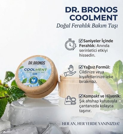 Hmd Bitkisel Coolment Doğal Kristal Mentol Taşı - Baş, Şakak, Boyun ve Ense İçin Ferahlatıcı ve Rahatlatıcı Bakım Taşı (Nane Yağı Özlü)