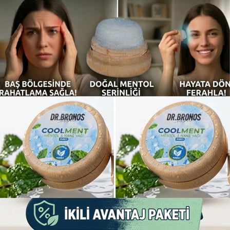 Hmd Bitkisel Coolment Doğal Kristal Mentol Taşı 2 Ad.- Baş, Şakak, Boyun ve Ense İçin Ferahlatıcı ve Rahatlatıcı Bakım Taşı (Nane Yağı Özlü)