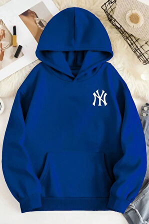 Ön Ve Arka Baskılıı Kapüşonlu Sweatshirt