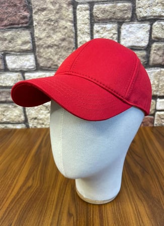 Basic Düz Sade Kırmızı Unisex Beyzbol Şapka Cap