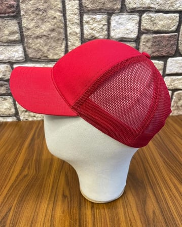 Kırmızı Düz Basic Sade Unisex Baseball Fileli Yazlık Cap Şapka