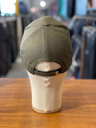 Haki Renk Pamuklu Basic Düz Model Unisex Cap Şapka