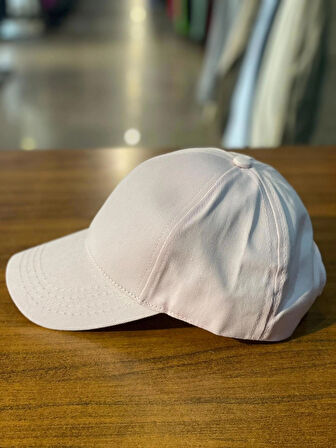 Pudra Renk Pamuklu Basic Düz Model Unisex Cap Şapka