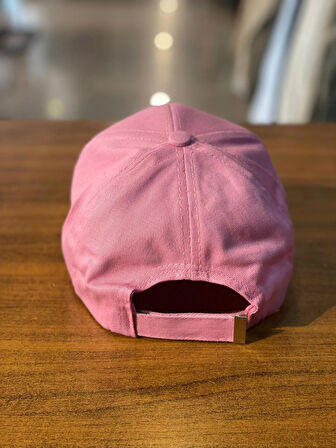 Pembe Renk Pamuklu Basic Düz Model Unisex Cap Şapka