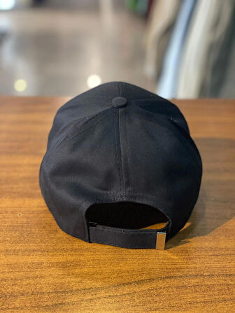 Siyah Renk Pamuklu Basic Düz Model Unisex Cap Şapka