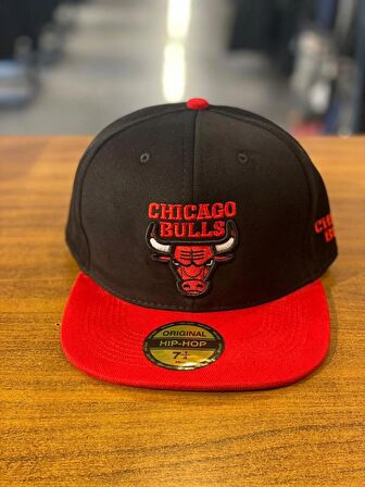 Chicago Bulls Siyah Renk Hip Hop Snapback Rapper Cap Şapka