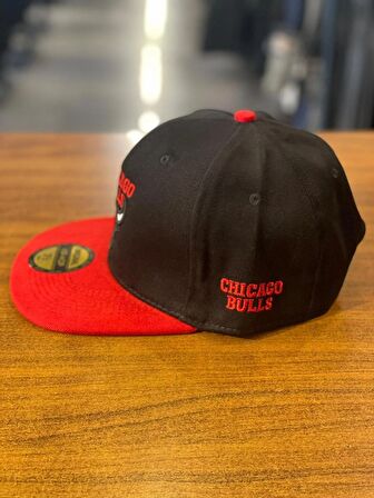 Chicago Bulls Siyah Renk Hip Hop Snapback Rapper Cap Şapka