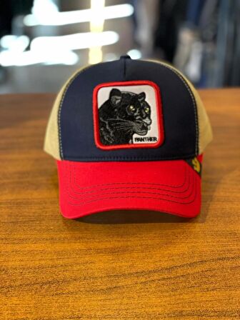 Gorin Bros Trucker Model Panter Figür Fileli Cap Şapka