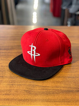 Houston Rockets NBA Hiphop Snapback Rapper Basket Kırmızı Siyah Cap Şapka