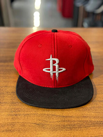 Houston Rockets NBA Hiphop Snapback Rapper Basket Kırmızı Siyah Cap Şapka