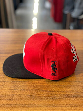 Houston Rockets NBA Hiphop Snapback Rapper Basket Kırmızı Siyah Cap Şapka