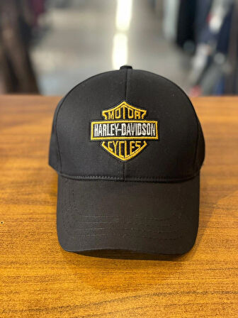 Motor Harley Davidson Cycles Unisex Siyah Renk Pamuklu Cap Şapka