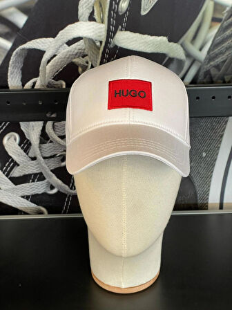 Hugo Logo Beyaz Renk Pamuklu Cap Şapka