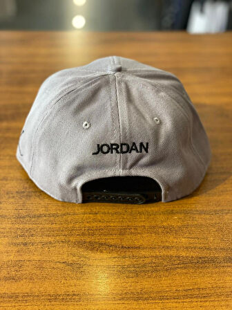 Jordan Air Jumpman Gri Renk Unisex Pamuklu Hip Hop Snapback Rapper Basket Cap Şapka