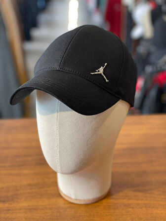 Jordan Jumpman Metal Logolu Unisex Siyah Renk Pamuklu Cap Şapka