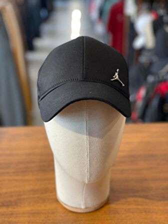 Jordan Jumpman Metal Logolu Unisex Siyah Renk Pamuklu Cap Şapka