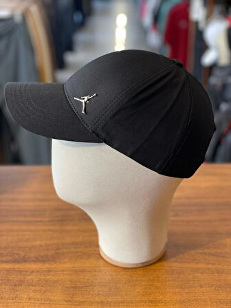 Jordan Jumpman Metal Logolu Unisex Siyah Renk Pamuklu Cap Şapka