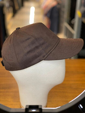 Kaşe Kumaş Kahverengi Renk Kışlık Cap Şapka