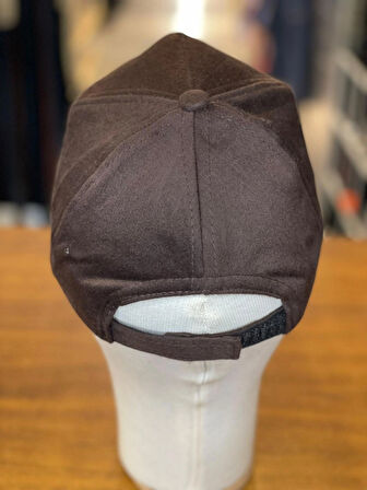 Kaşe Kumaş Kahverengi Renk Kışlık Cap Şapka